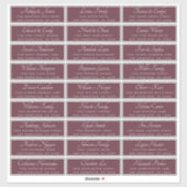 Chic Calligraphy Burgundy Guest Address Labels (Blatt)
