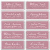 Chic Calligraphy Cassis Guest Address Labels (Vorderseite)