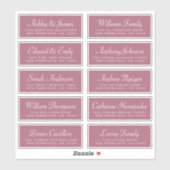 Chic Calligraphy Cassis Guest Address Labels (Blatt)