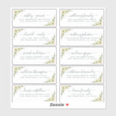 Chic Calligraphy Christmas Guest Address Labels (Blatt)