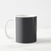 Chic Calligraphy Couple Names Gray & Gold Kaffeetasse (Links)