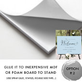 Chic Calligraphy Dusty Blue Wedding Willkommenszei Poster