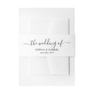 Chic Calligraphy Einladung zur Hochzeit Einladungsbanderole