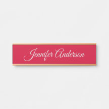 Chic Calligraphy Elegance Cherry Red Personalisier