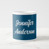 Chic Calligraphy Elegance Personalisiert Jumbo-Tasse (Vorderseite)