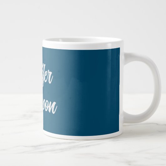 Chic Calligraphy Elegance Personalisiert Jumbo-Tasse (Rechts)