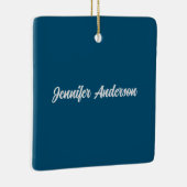 Chic Calligraphy Elegance Personalisiert Keramikornament (Rechts)