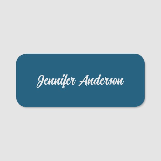 Chic Calligraphy Elegance Personalisiert Namensschild (Vorderseite)