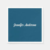 Chic Calligraphy Elegance Personalisiert Serviette (Vorderseite)