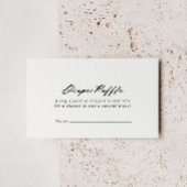 Chic Calligraphy Elegant Diaper Raffle Ticket Begleitkarte