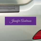 Chic Calligraphy Elegant Royal Lila Personalisiert Autoaufkleber (Auf Auto)
