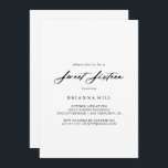 Chic Calligraphy Elegant Sweet 16 Geburtstagsparty Einladung<br><div class="desc">Diese elegante Kalligrafie-Einladung zum 16. Geburtstag ist perfekt für einen rustikalen Geburtstag. Das einfache und elegante Design zeichnet sich durch klassische und extravagante Schriftzeichen in Schwarz und Weiß aus.</div>