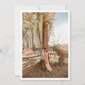 Chic Calligraphy Elegante Foto Wedding Einladung (Rückseite)