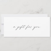 Chic Calligraphy Elegante Geschenkgutschein (Vorderseite)