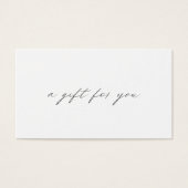 Chic Calligraphy Elegante Geschenkgutschein (Vorderseite)