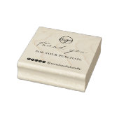 Chic Calligraphy Elegante Logo Vielen Dank Gummistempel (Stempel)
