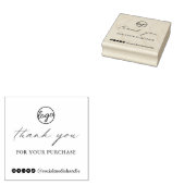 Chic Calligraphy Elegante Logo Vielen Dank Gummistempel (Stempel)