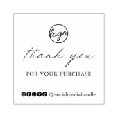 Chic Calligraphy Elegante Logo Vielen Dank Gummistempel (Prägung)