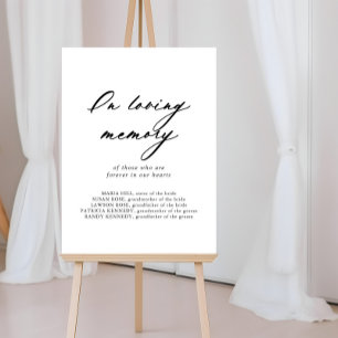 Chic Calligraphy Elegante Love Memory Sign Poster