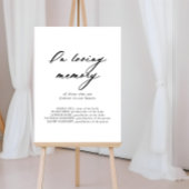 Chic Calligraphy Elegante Love Memory Sign Poster