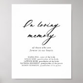 Chic Calligraphy Elegante Love Memory Sign Poster (Vorne)