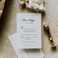 Chic Calligraphy Elegante Wedding Menü UAWG