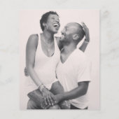 Chic Calligraphy Foto Budget Hochzeit Einladung (Rückseite)