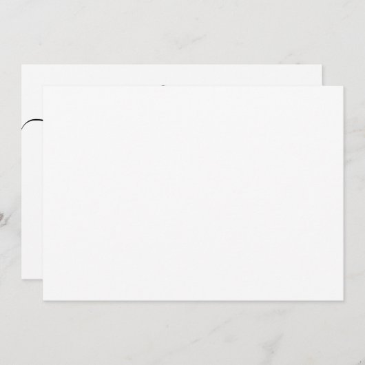 Chic Calligraphy Foto Overlay Wedding Dankeskarte (Vorne/Hinten)