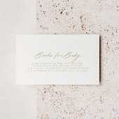 Chic Calligraphy Gold Baby Shooting Book Request Begleitkarte