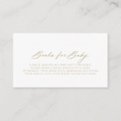 Chic Calligraphy Gold Baby Shooting Book Request Begleitkarte (Vorderseite)
