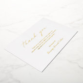 Chic Calligraphy Gold Foil Beerdigung Danke Karte (Gedreht)