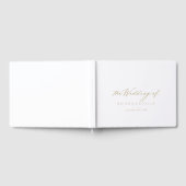 Chic Calligraphy Gold Wedding Gästebuch (Voll)