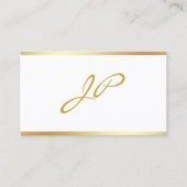 Chic Calligraphy Handgeschriebenes Script Gold Mon Visitenkarte (Vorderseite)