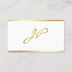 Chic Calligraphy Handgeschriebenes Script Gold Mon Visitenkarte