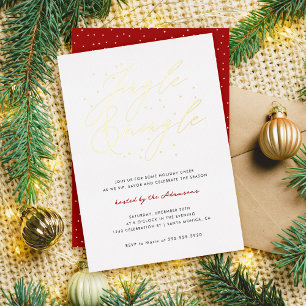 Chic Calligraphy Jingle & Mingle Weihnachtsgebäck Folieneinladung