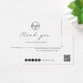 Chic Calligraphy Logo Business Order Insert Card (Schreibtisch)