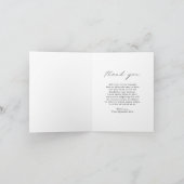 Chic Calligraphy Minimal Foto Einfache Hochzeit Dankeskarte (Innenseite)