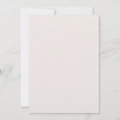 Chic Calligraphy Minimalistische Brautparty Linen Einladung (Rückseite)