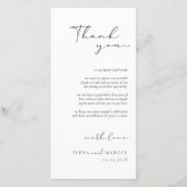 Chic Calligraphy Monogram Wedding Thank You Card  Dankeskarte (Vorderseite)