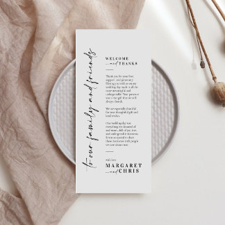 Chic Calligraphy Monogram Wedding Thank You Card  Dankeskarte