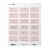 Chic Calligraphy Names Pastel Pink Rücksendeadress Adressaufkleber (Vorne)