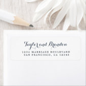 Chic Calligraphy Names Wedding Rücksendeadresse (Insitu)