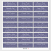 Chic Calligraphy Navy Blue Guest Address Labels (Blatt)