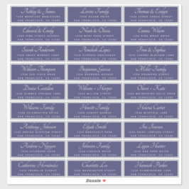 Chic Calligraphy Navy Blue Guest Address Labels