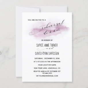 Chic Calligraphy Pink Probe Dinner Einladung