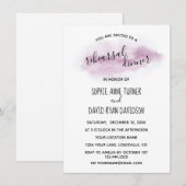 Chic Calligraphy Pink Probe Dinner Einladung (Vorne/Hinten)