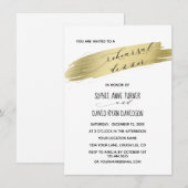 Chic Calligraphy Pink Probe Dinner Einladung (Vorne/Hinten)