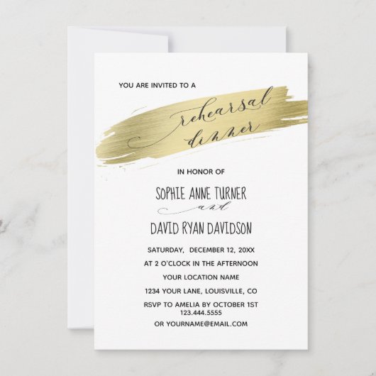 Chic Calligraphy Pink Probe Dinner Einladung (Vorderseite)