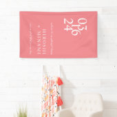 Chic Calligraphy Pink Probe Dinner Willkommen Banner (Insitu)