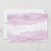 Chic Calligraphy Pink Wasserfarbe Save the Date (Rückseite)